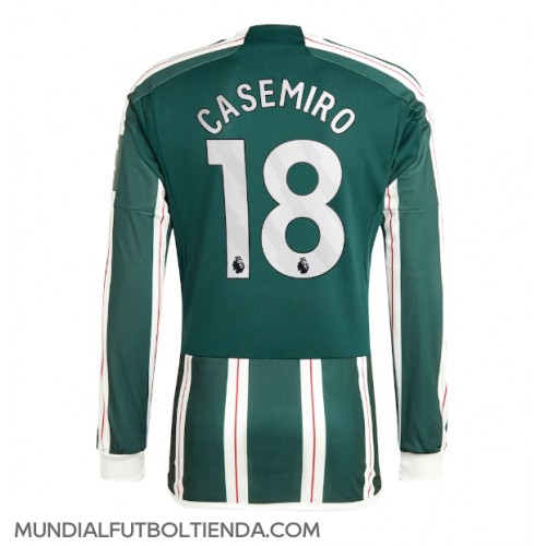 Camiseta Manchester United Casemiro #18 Segunda Equipación Replica 2023-24 mangas largas